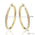 Round gold stud earrings for women,gold crystal earring sale